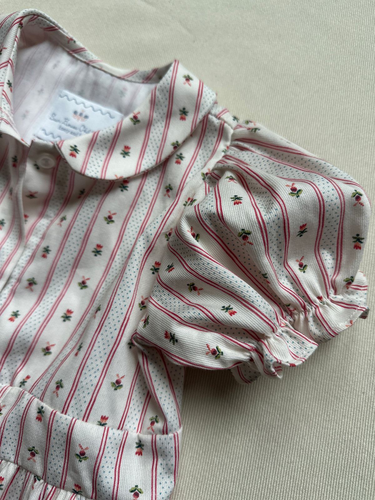 Charlotte Dress in Holiday Dot Stripe