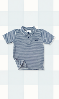 Banks Polo in Navy Stripe