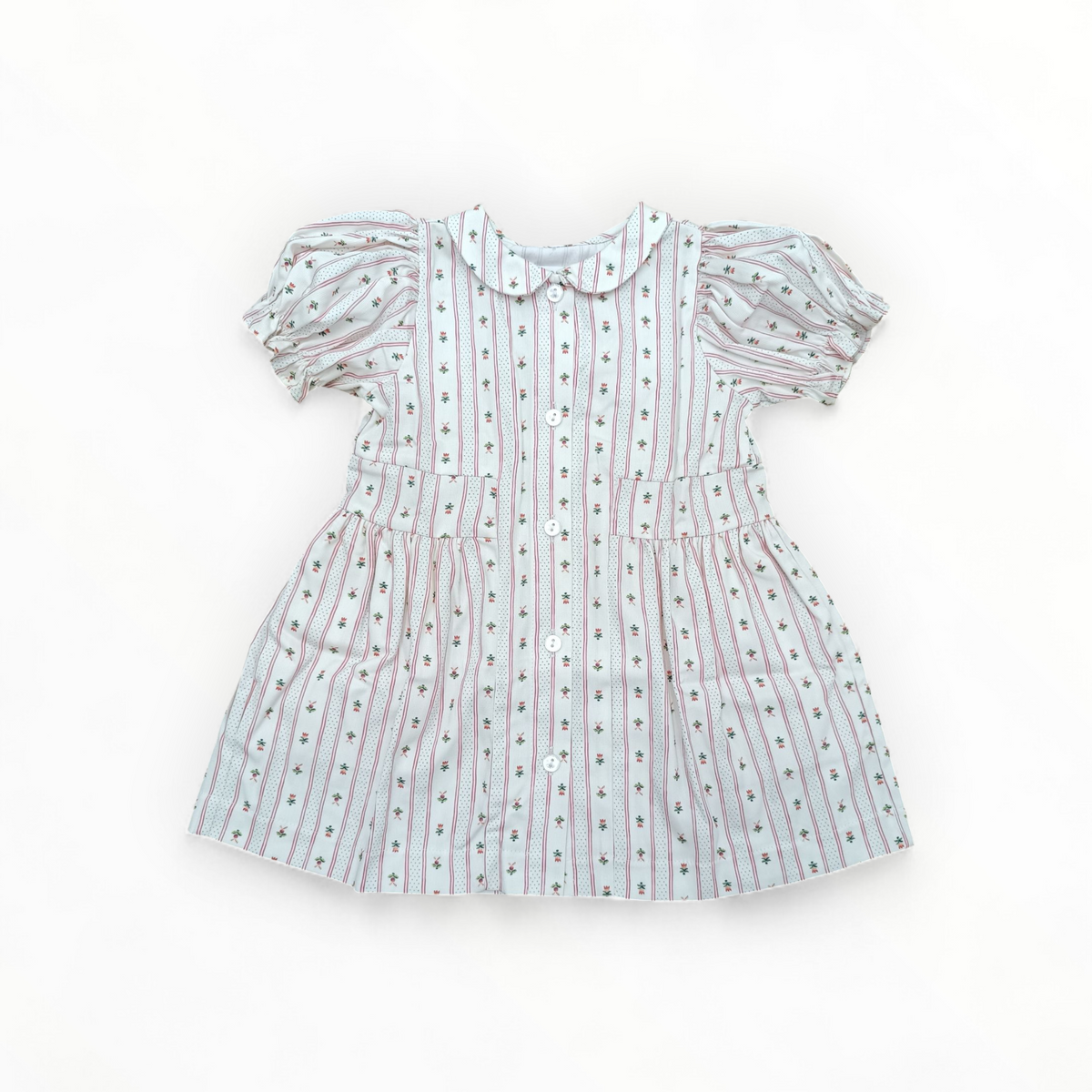 Charlotte Dress in Holiday Dot Stripe