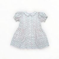 Charlotte Dress in Holiday Dot Stripe