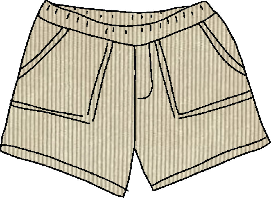 Athletic Shorts in Tan Corduroy