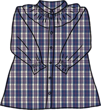 Molly Anne Dress in Blue & Purple Plaid