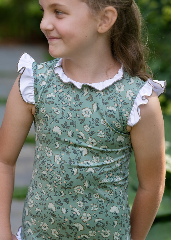 Bingley Suit in Mimosa Flower Teal