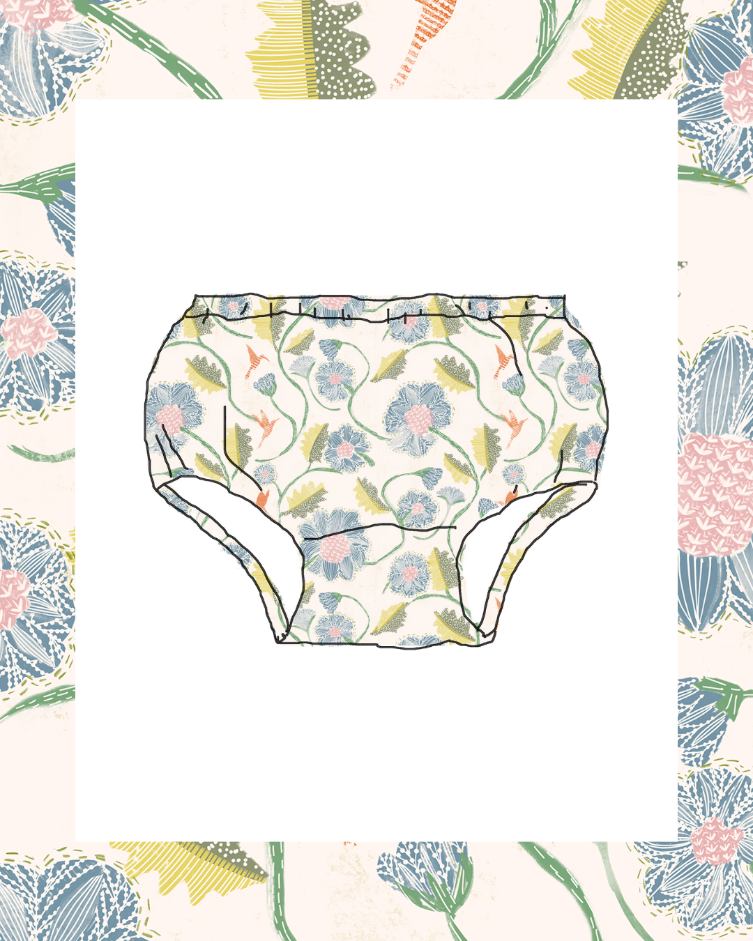 Swim Bloomer in Happy Hummingbird | SH x Teil