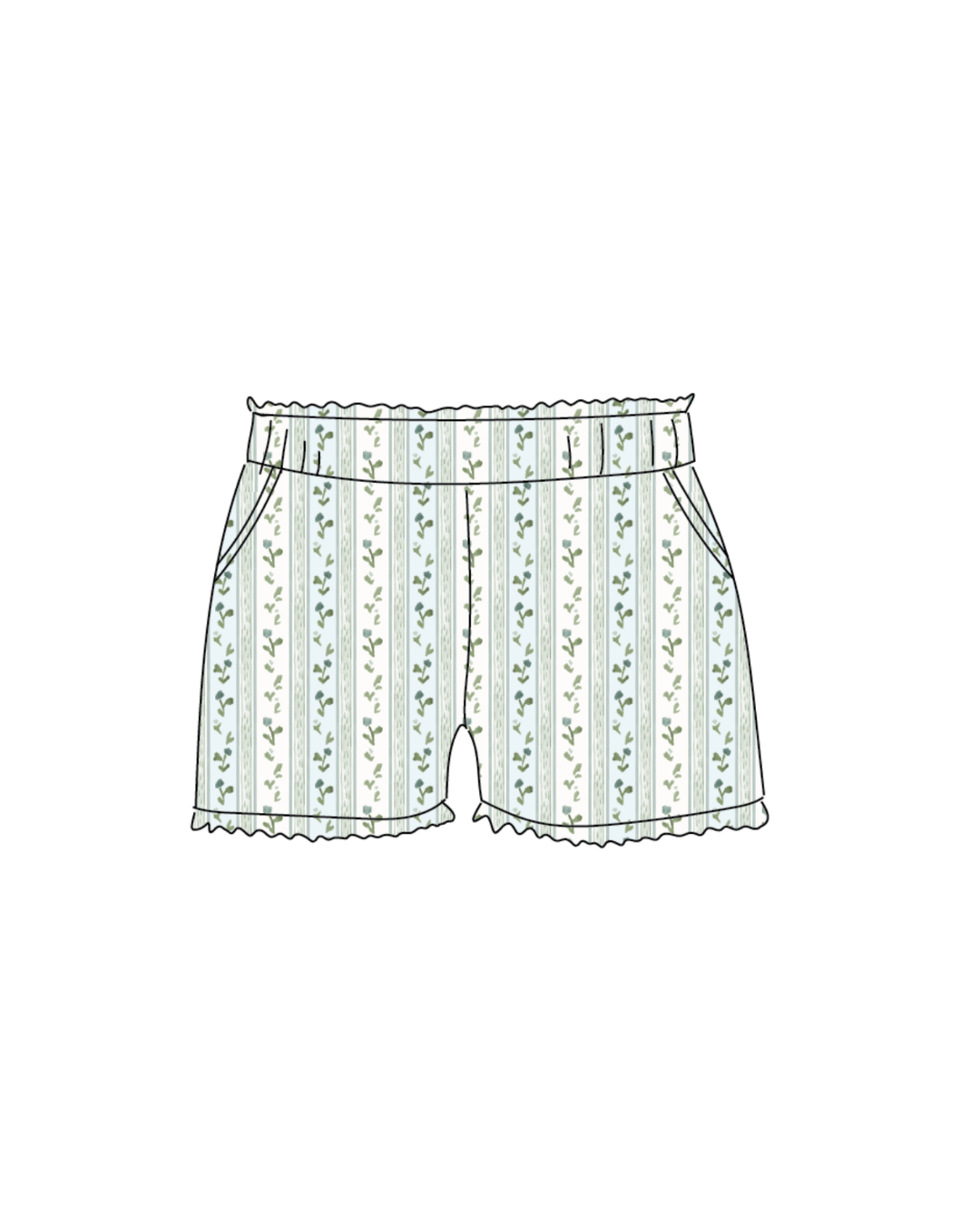 Alcott Short in Vivian Stripe