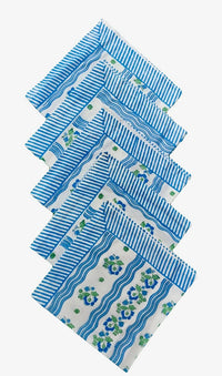 Morris Napkins, Blue, Set of Four