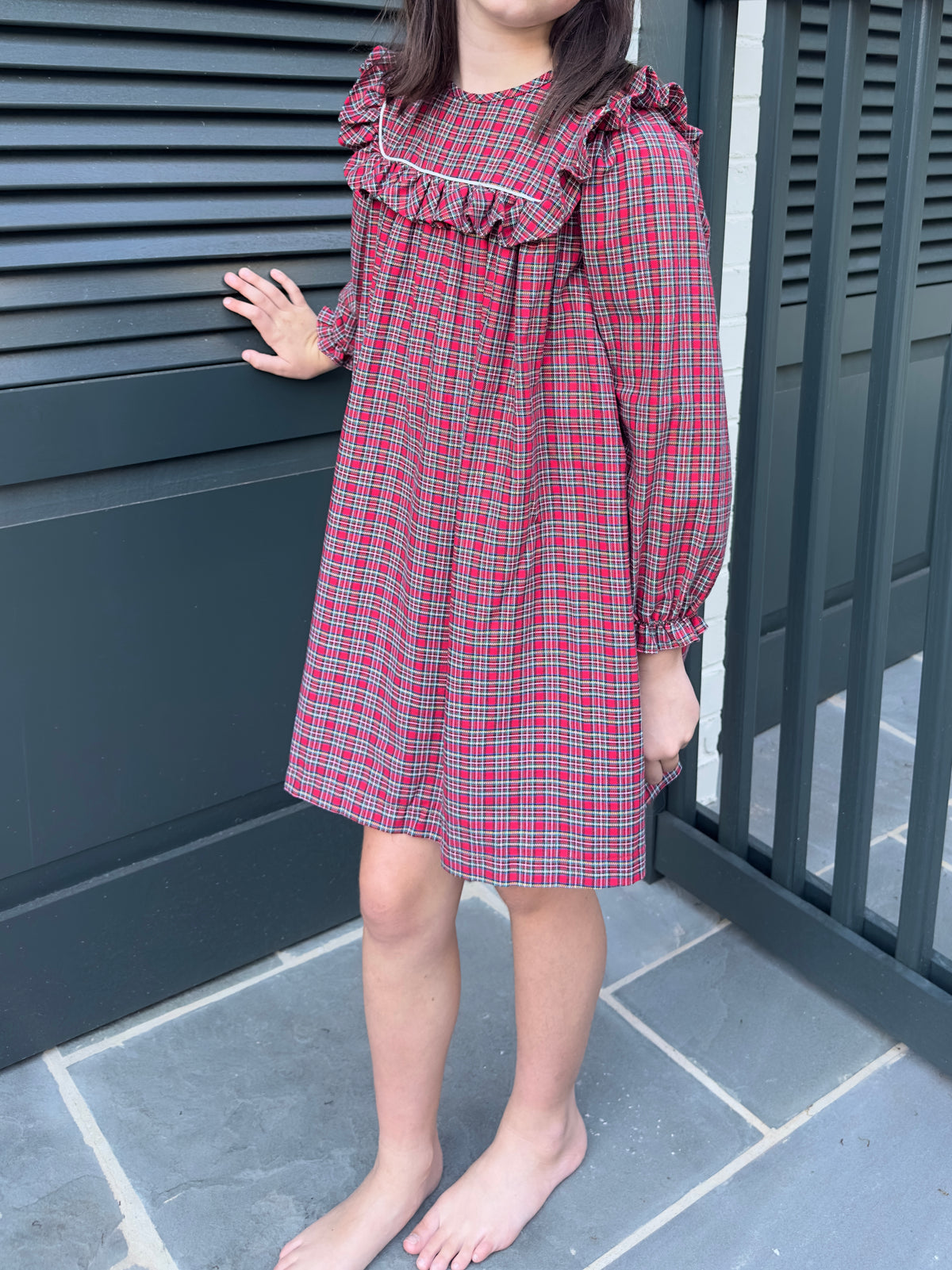 Britta Dress in Holiday Plaid