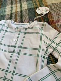 Boys Pajamas in Green Window Pane