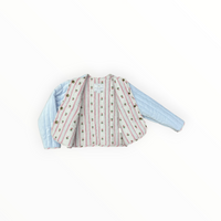 Quilted Velvet Jacket in Frost and Holiday Dot Stripe