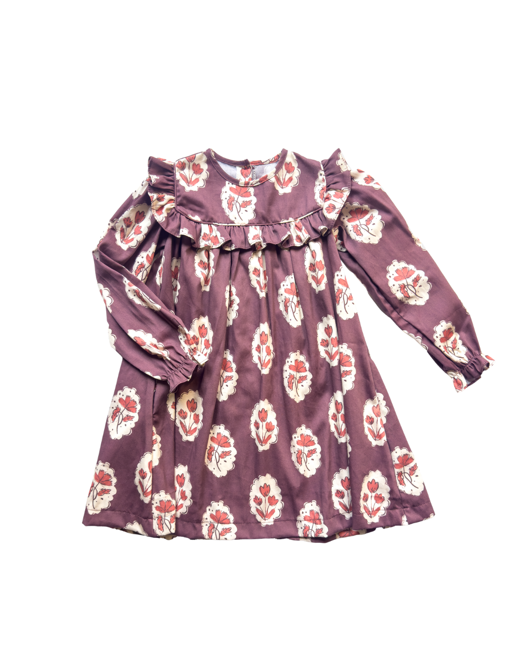 Britta Dress in Intaglio Maroon