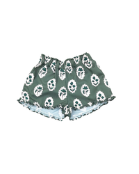 Girls Alcott Ruffle Short in Intaglio Green