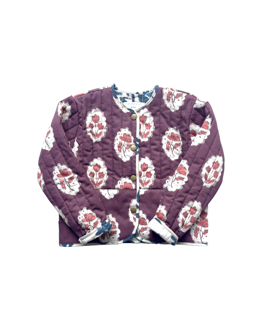 Quilted Jacket in Intaglio Maroon