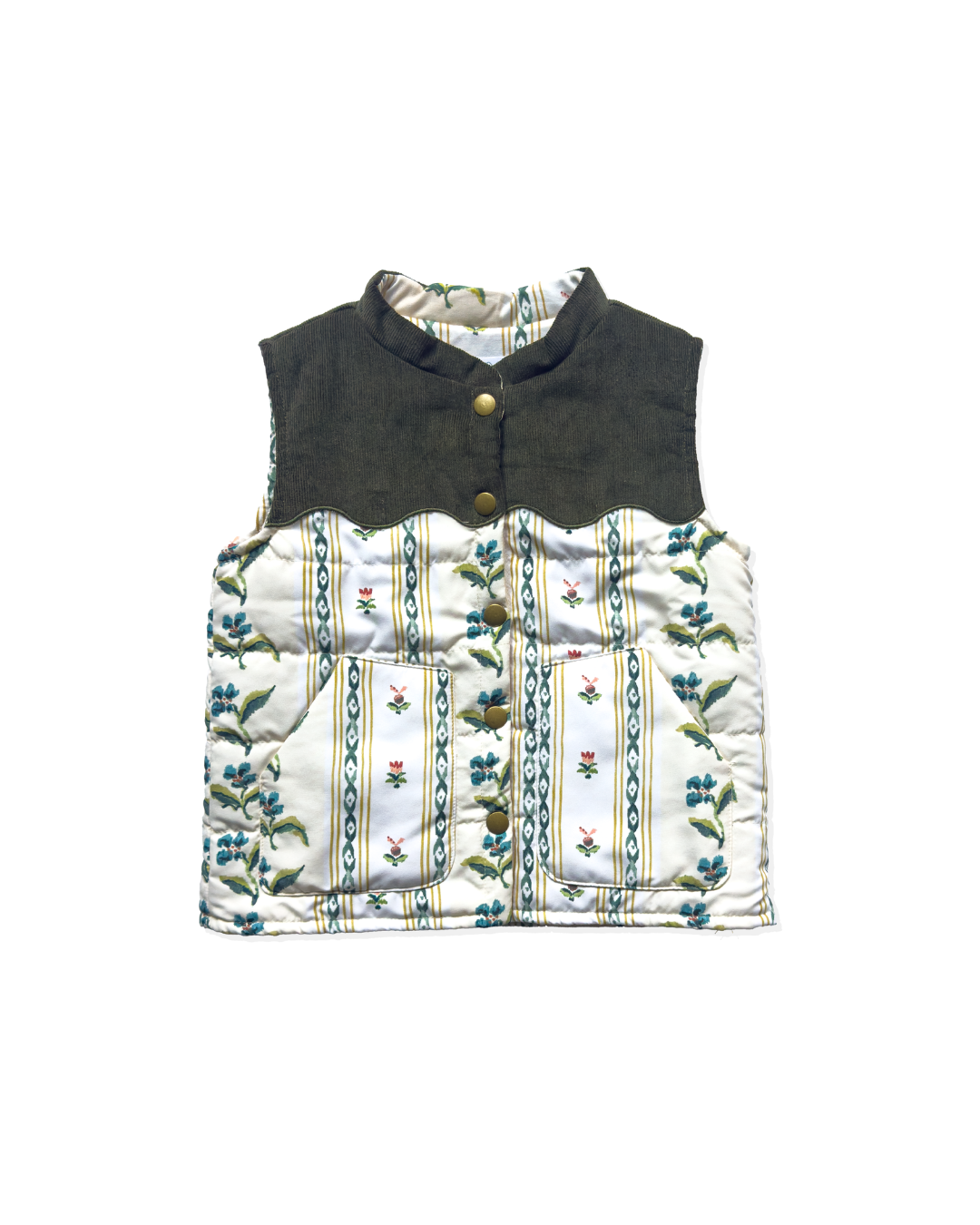 Scallop Vest in French Stripe