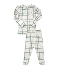 Boys Pajamas in Green Window Pane