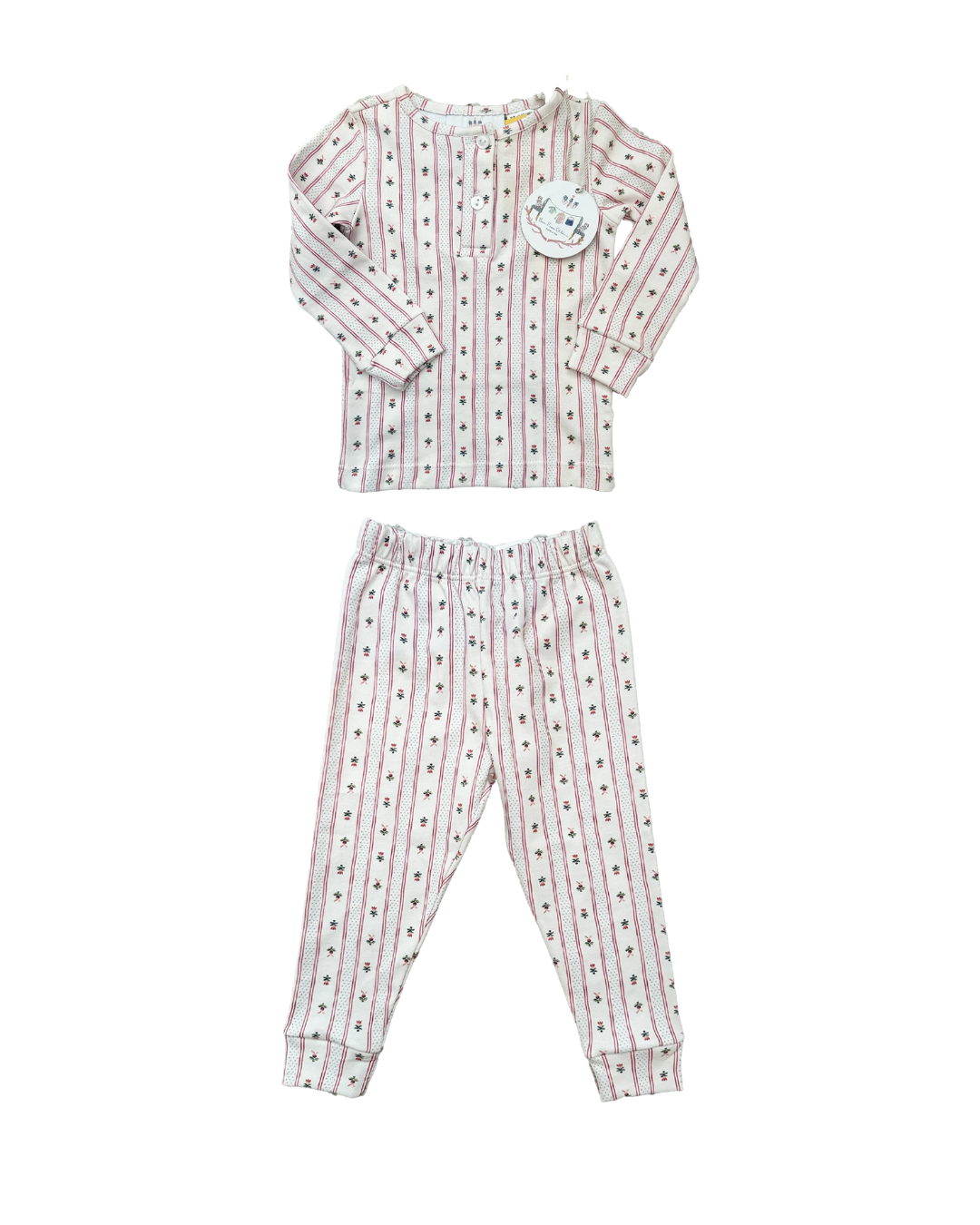 Girls Pajama in Holiday Dot Stripe