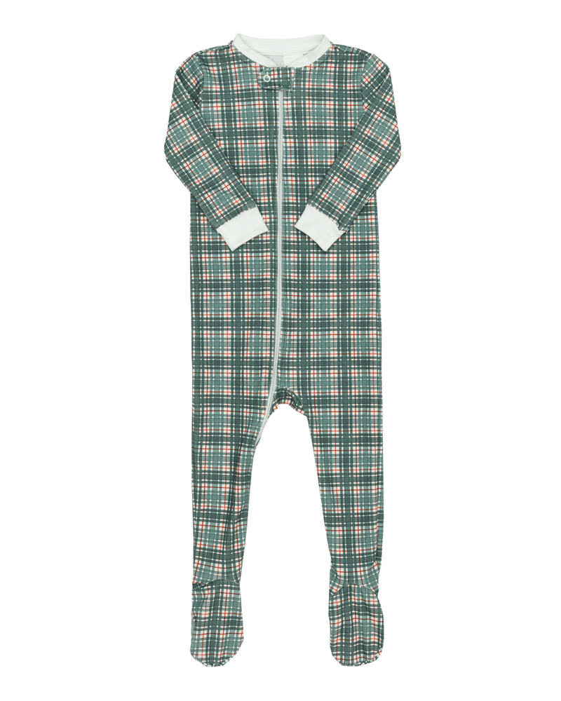 Footie Pajamas in Cavalier Plaid