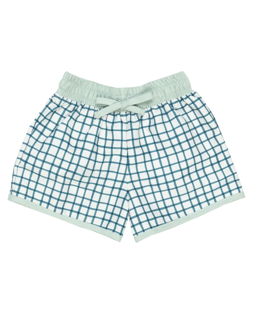 Talmadge Trunk in Thacker Plaid/Pale Aqua