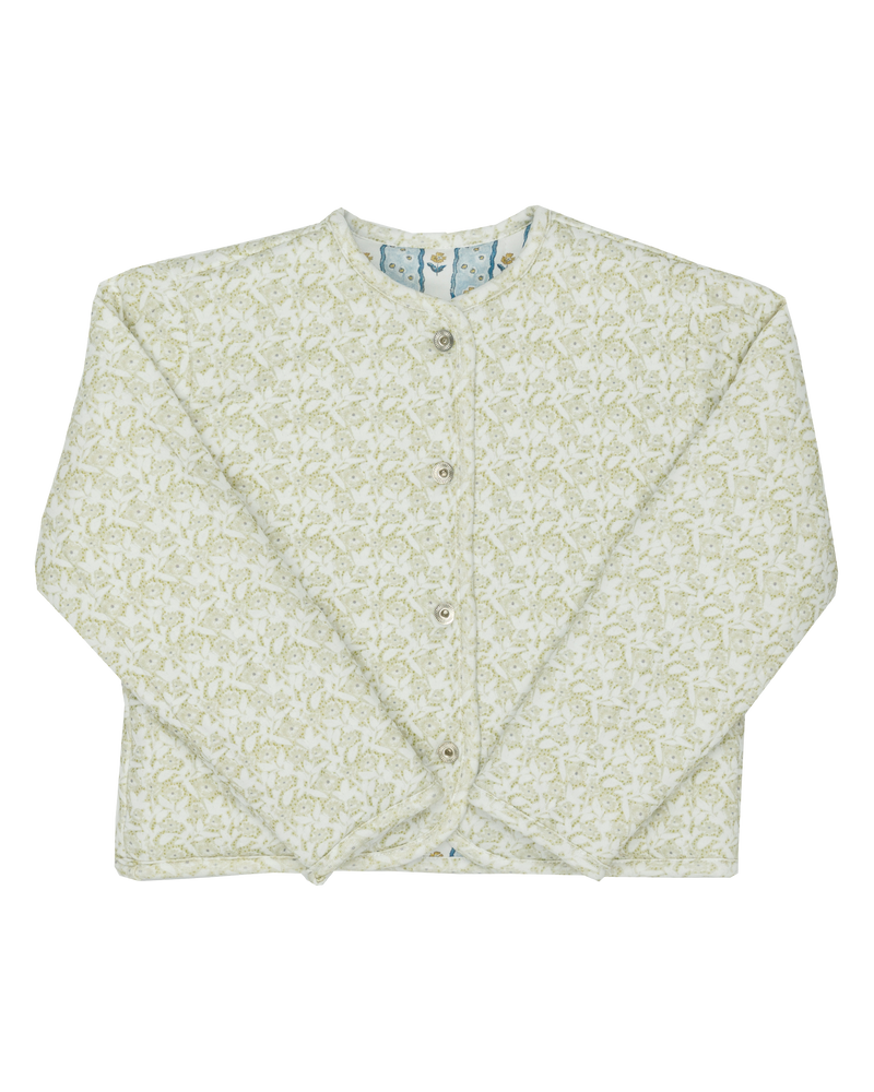 Quilted Jacket in Brigitta Stripe/Louisa Flower