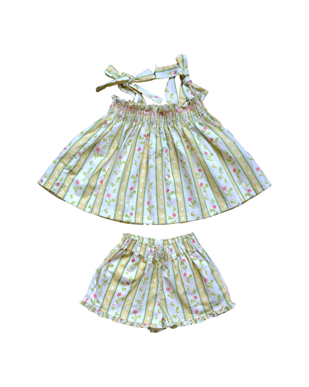 Teatime Set in Vivian Stripe in Daffodil