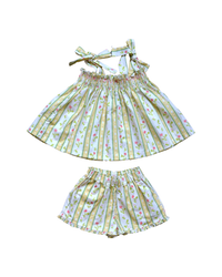Teatime Set in Vivian Stripe in Daffodil