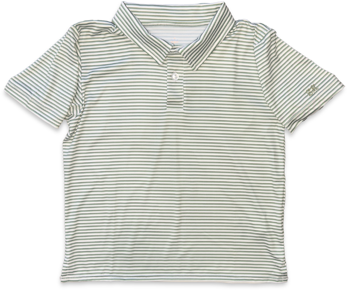 Athletic Polo in French Ticking