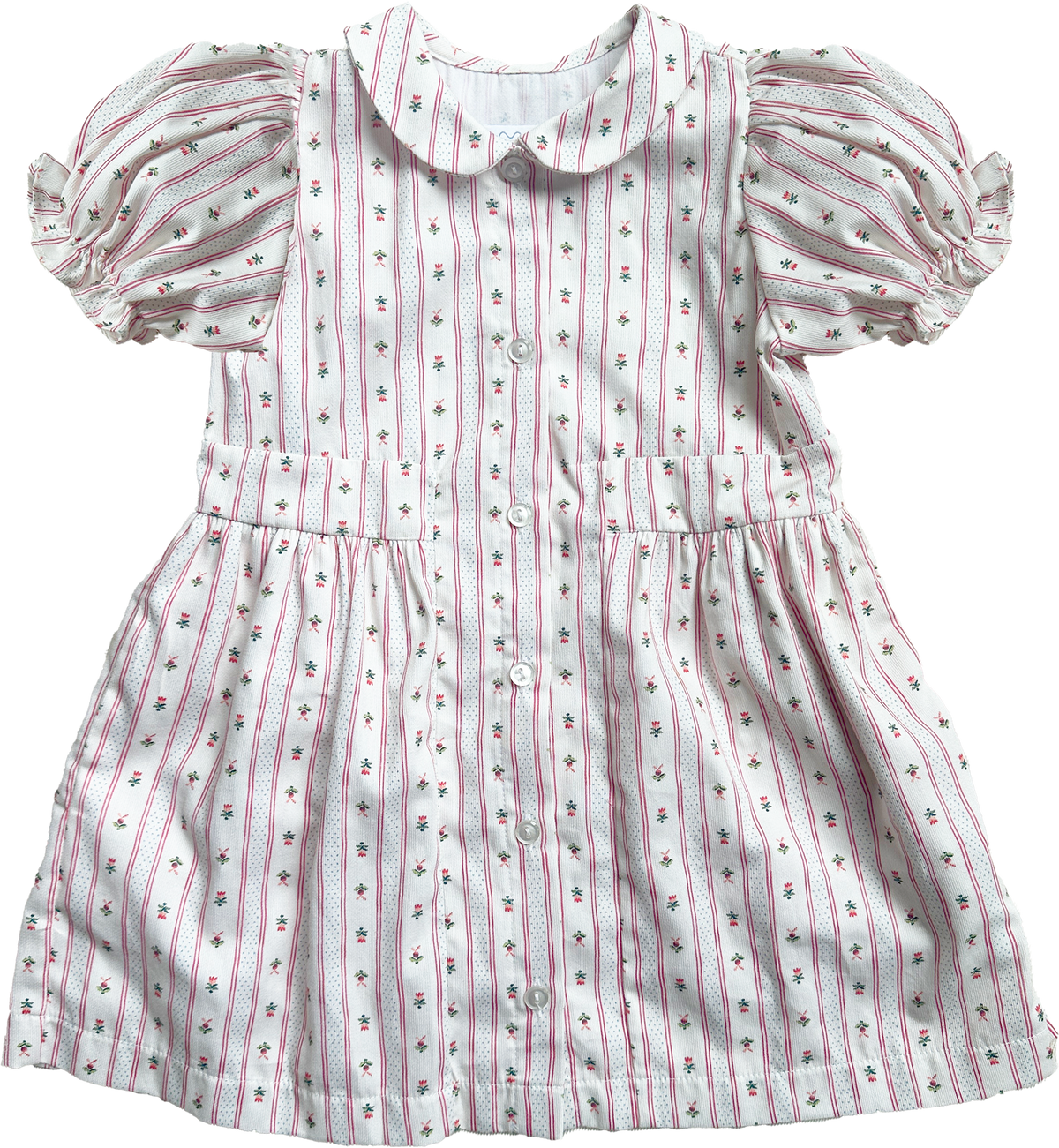 Charlotte Dress in Holiday Dot Stripe