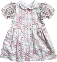 Charlotte Dress in Holiday Dot Stripe