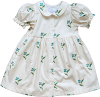 Charlotte Dress in Flame Stitch Floral