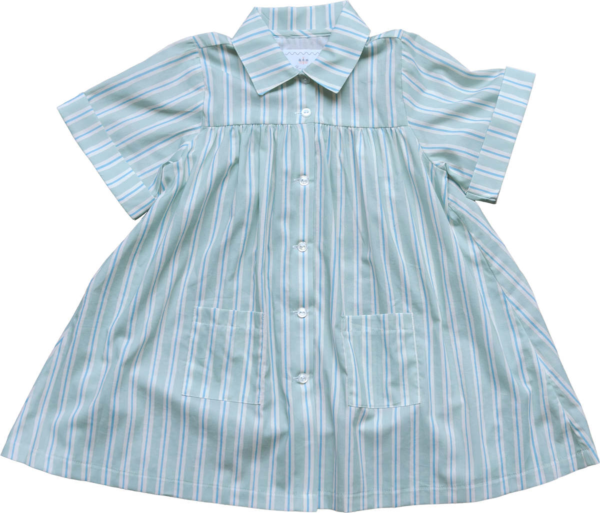 Girls Coverup in Stripe in Blue Jay