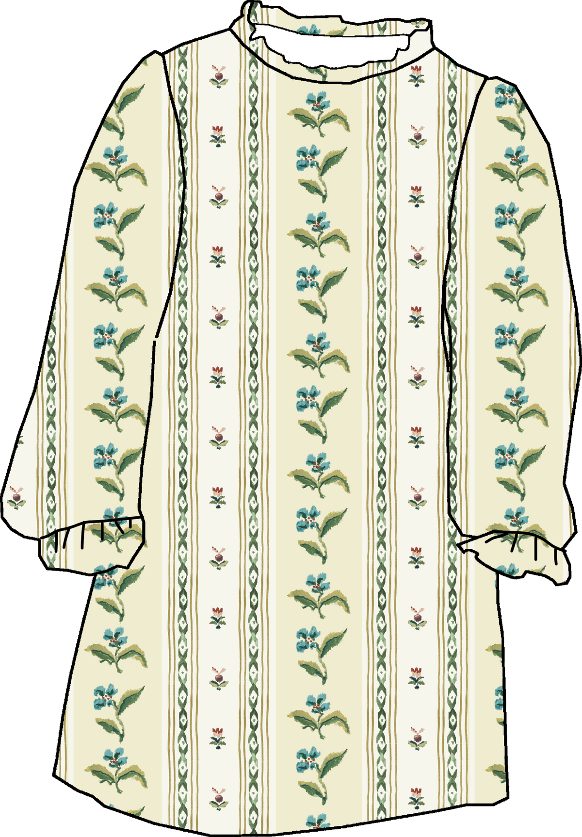 Dashwood Dress in French Stripe