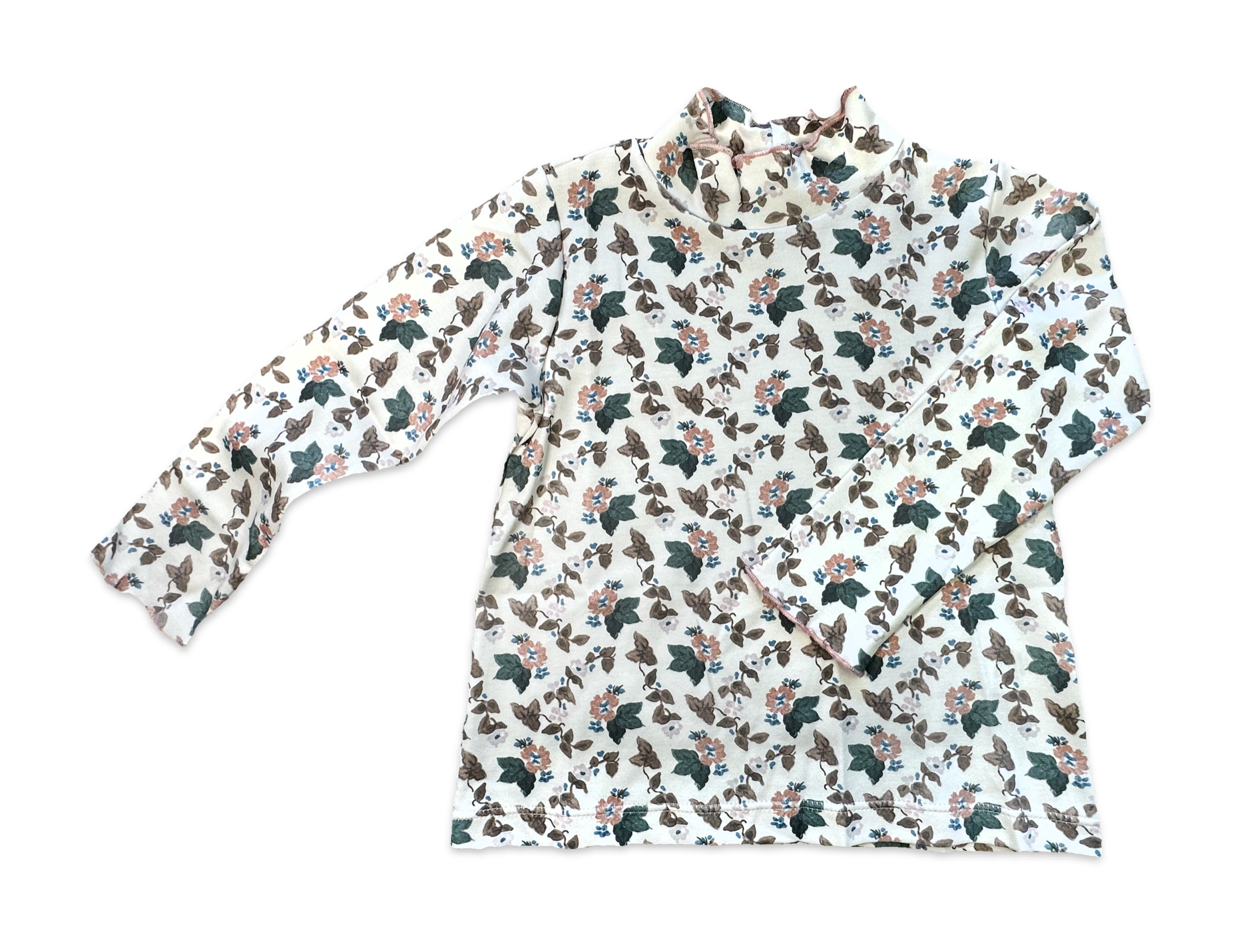 Vintage 2025 floral turtleneck