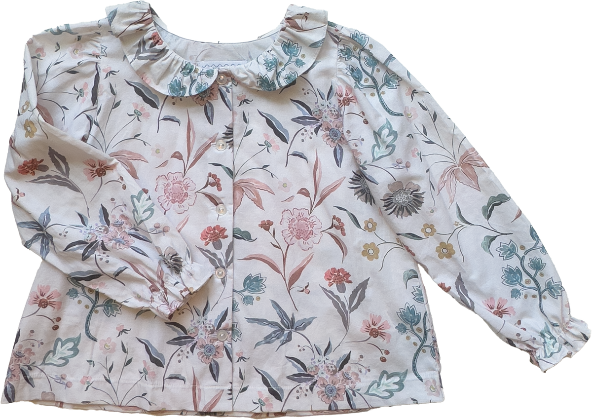 Farrah Top in Field Botanical White