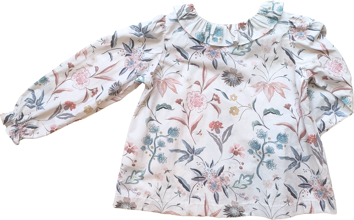 Farrah Top in Field Botanical White