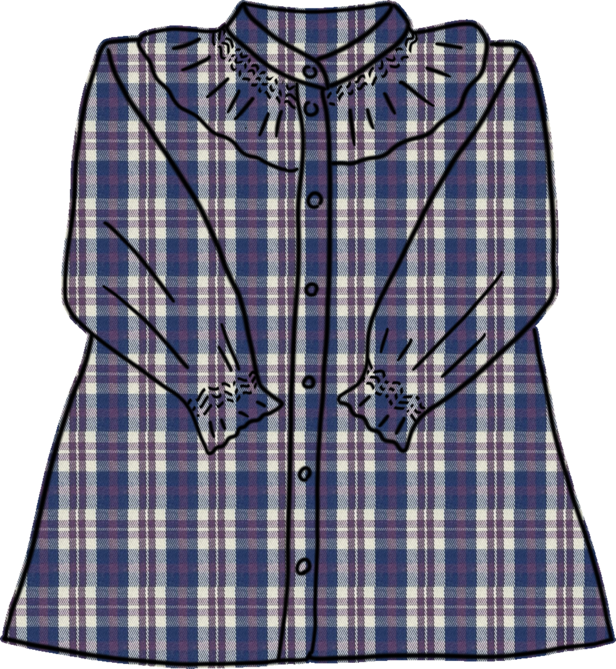 Molly Anne Dress in Blue & Purple Plaid