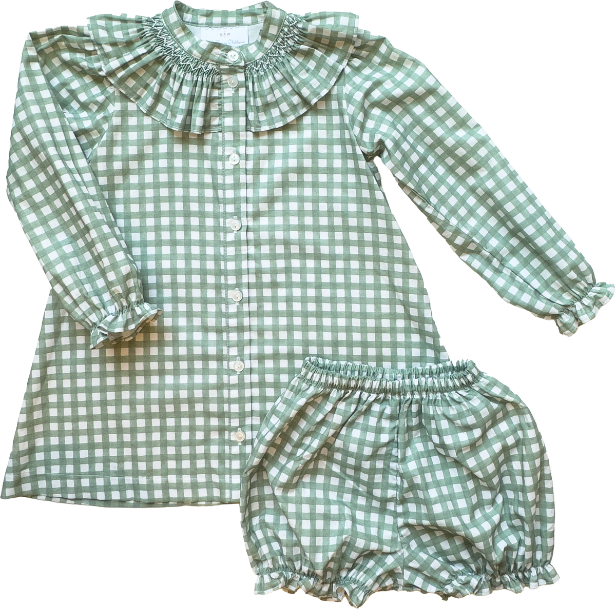 Molly Anne Dress in Field Check Sage