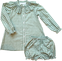 Molly Anne Dress in Field Check Sage