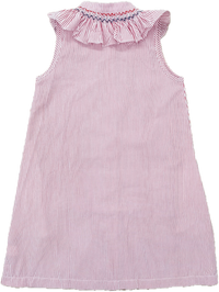 Molly Anne Dress in Red Seersucker