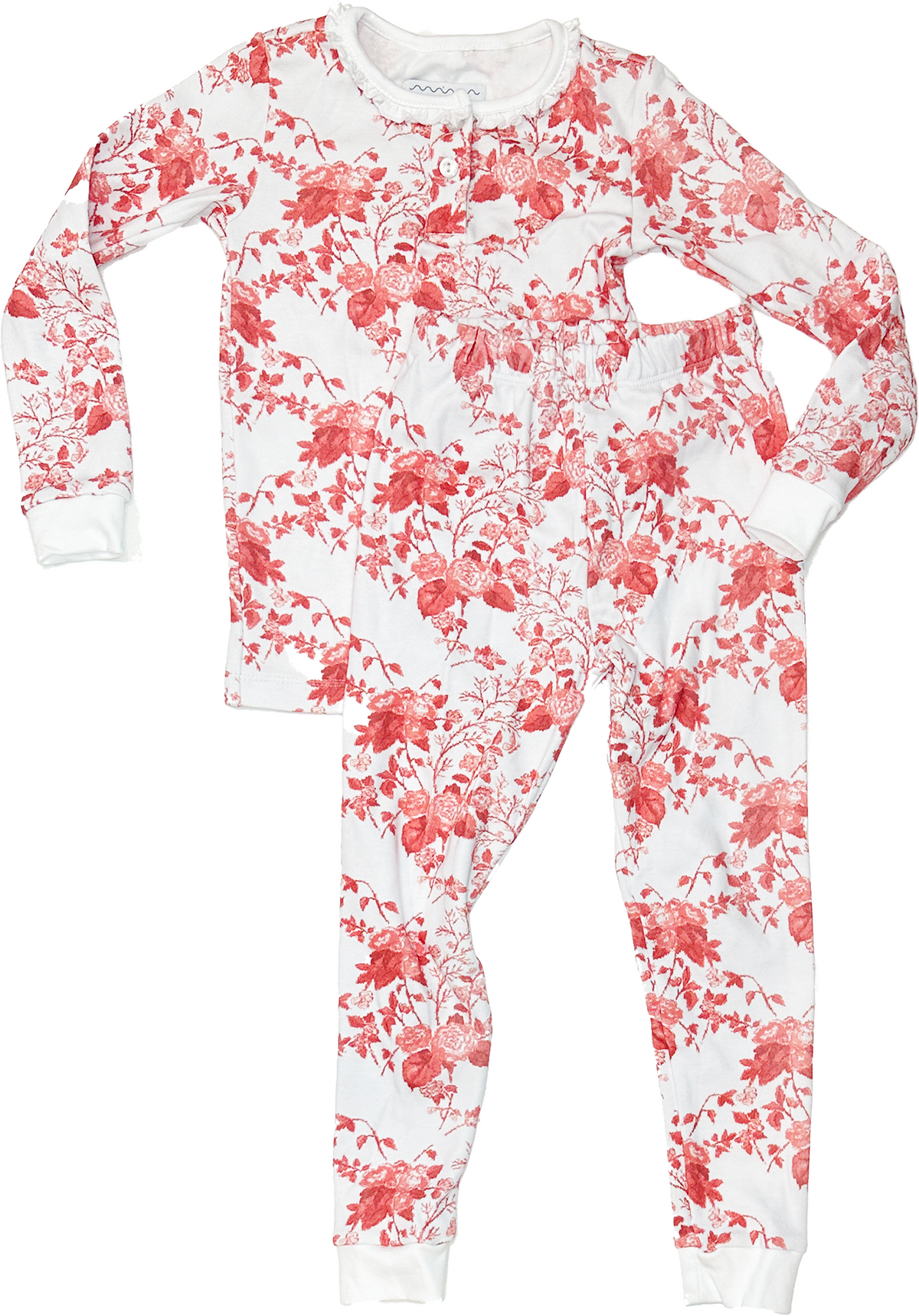 Girls Pajamas in Chinoiserie in Spice