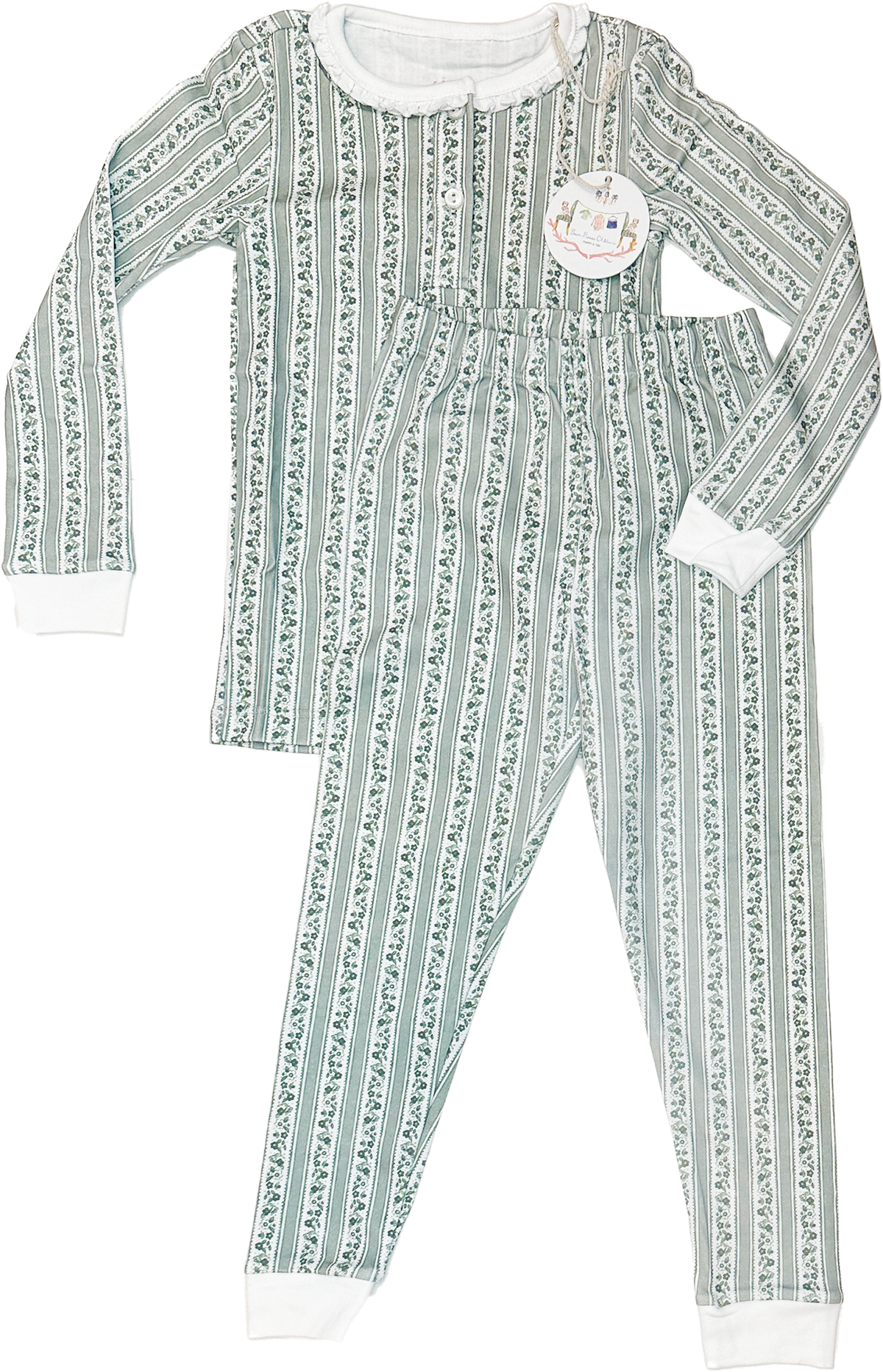 Girls Pajamas in Belleville Stripe Leland