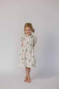 Charlotte Dress in Flame Stitch Floral