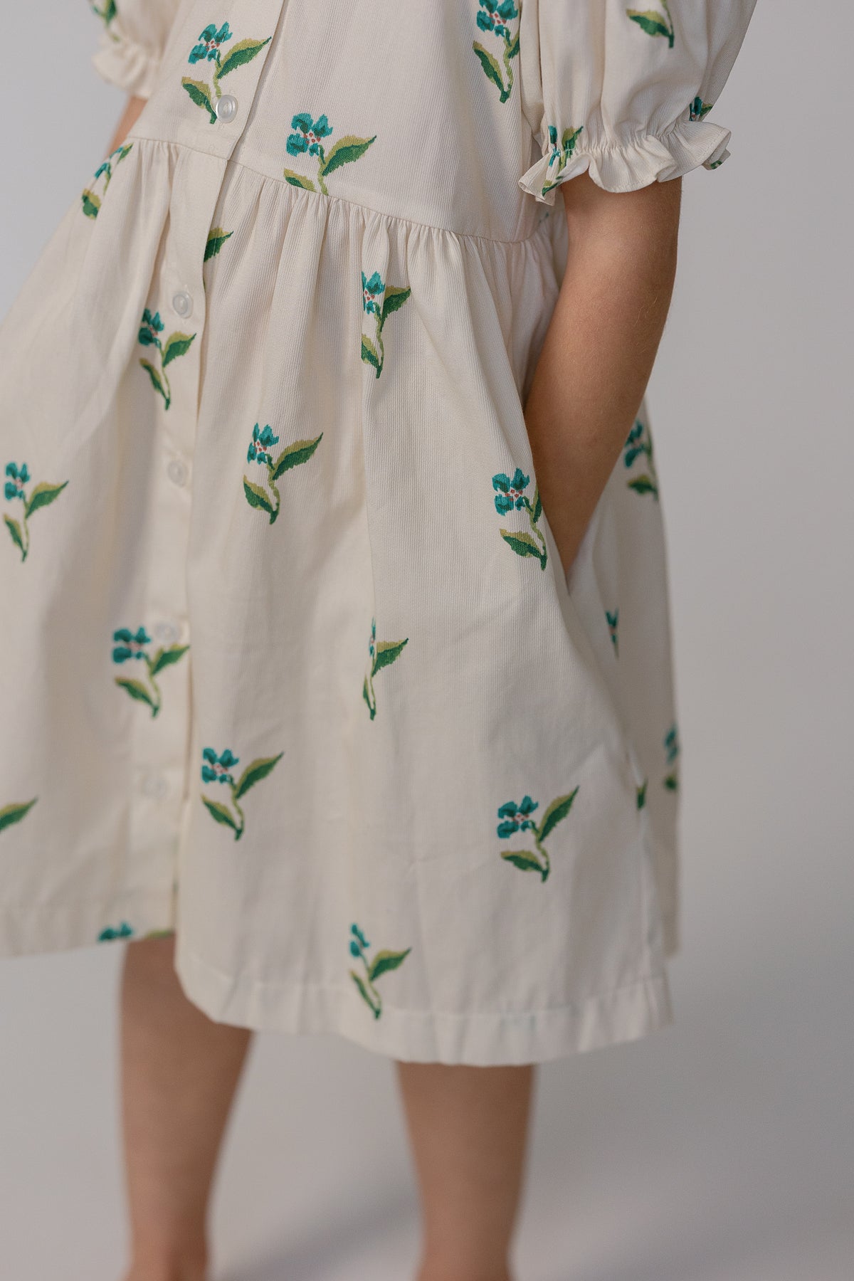 Charlotte Dress in Flame Stitch Floral