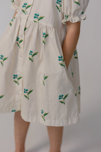 Charlotte Dress in Flame Stitch Floral