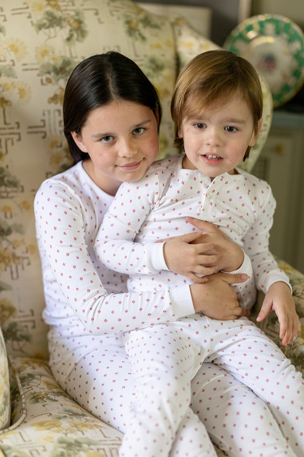 Boys Pajamas in Tess Dot Spice