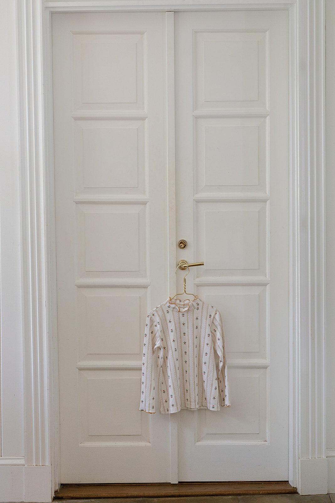 Evelyn Turtleneck in Dot Stripe and Shelby Navy