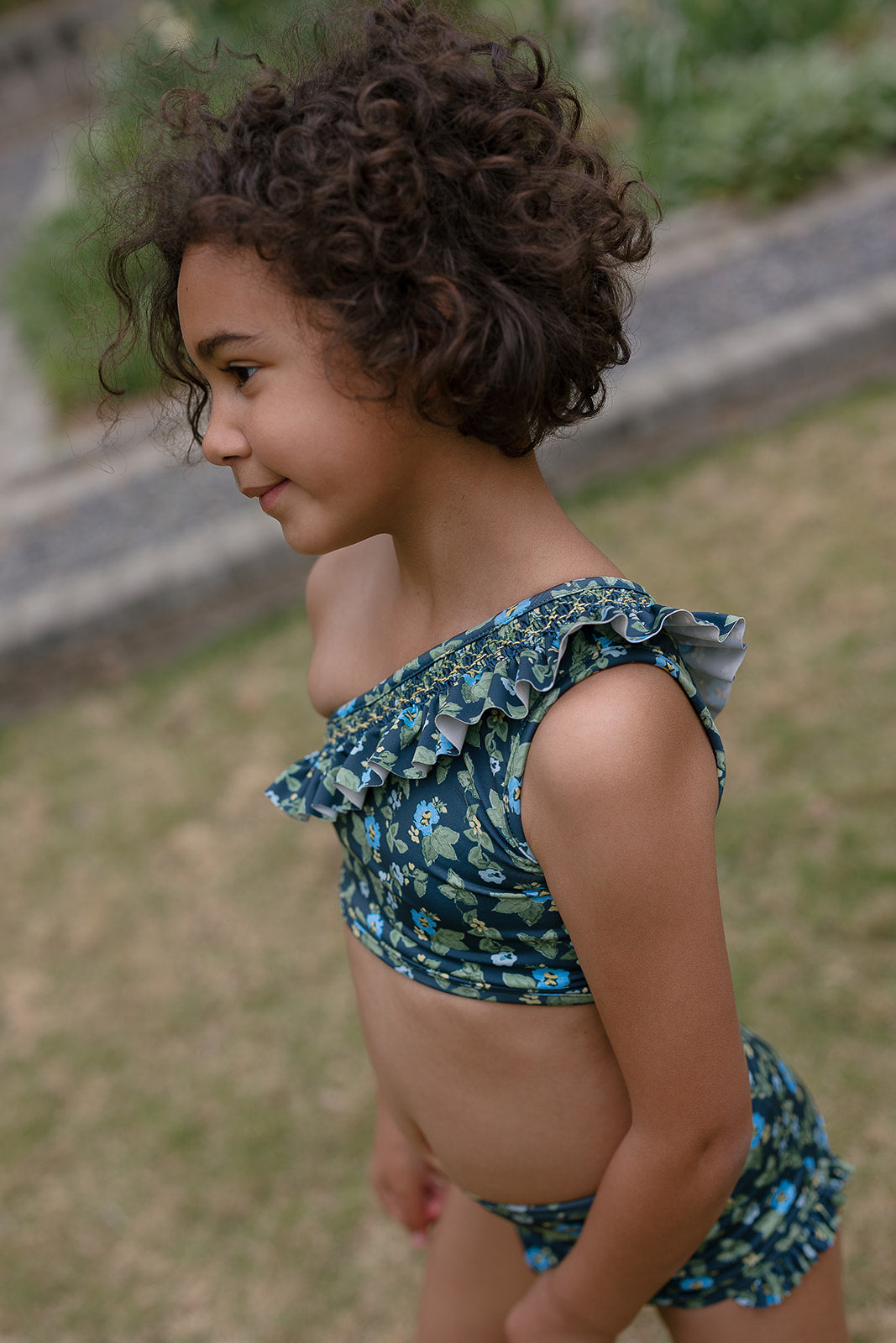 Josie in Spring Mustard In Navy