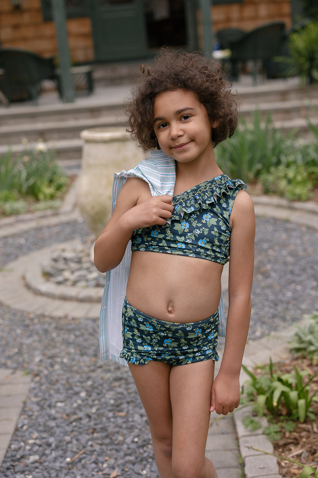 Josie in Spring Mustard In Navy