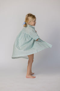 Girls Coverup in Stripe in Blue Jay