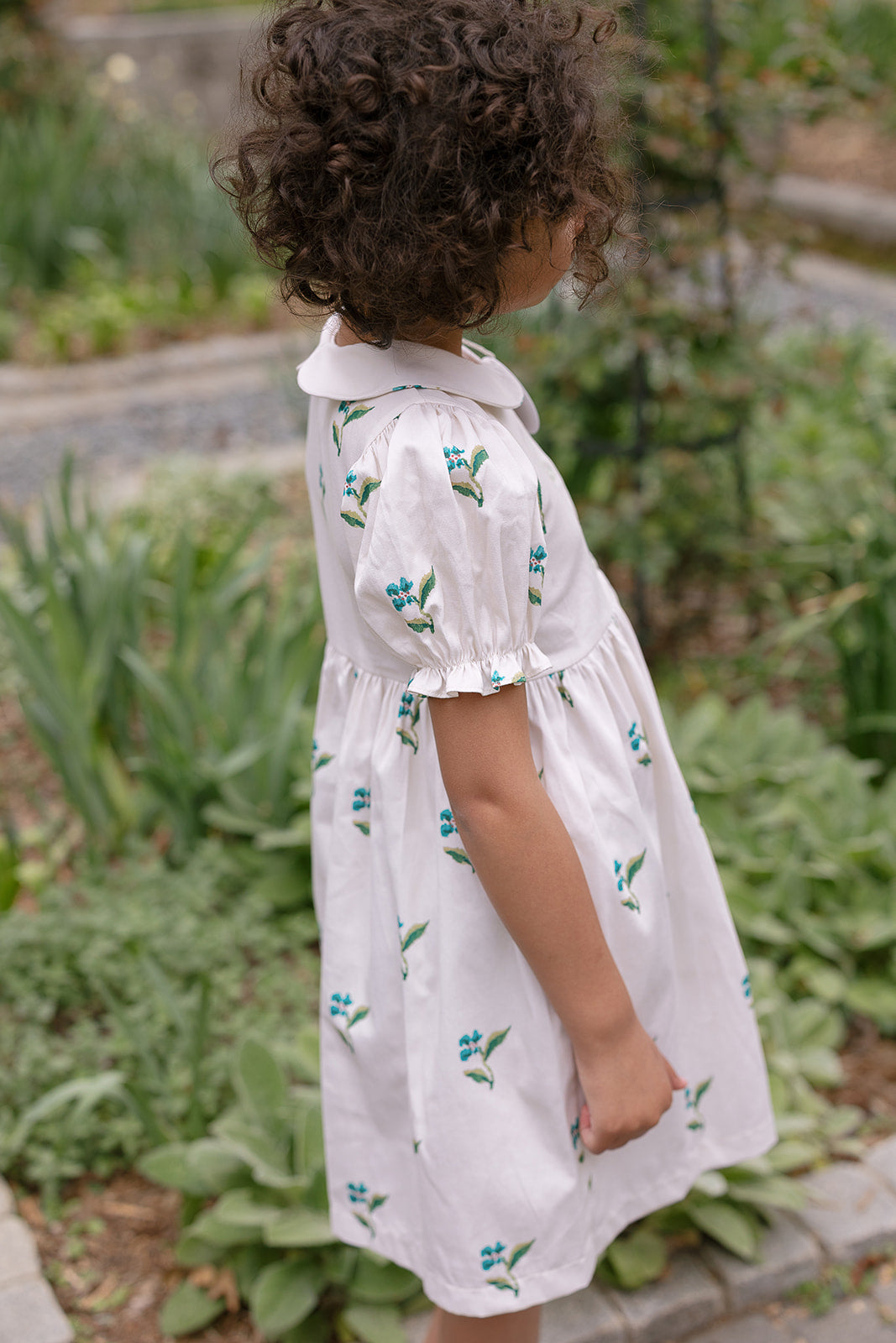 Charlotte Dress in Flame Stitch Floral