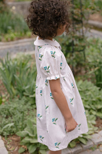 Charlotte Dress in Flame Stitch Floral