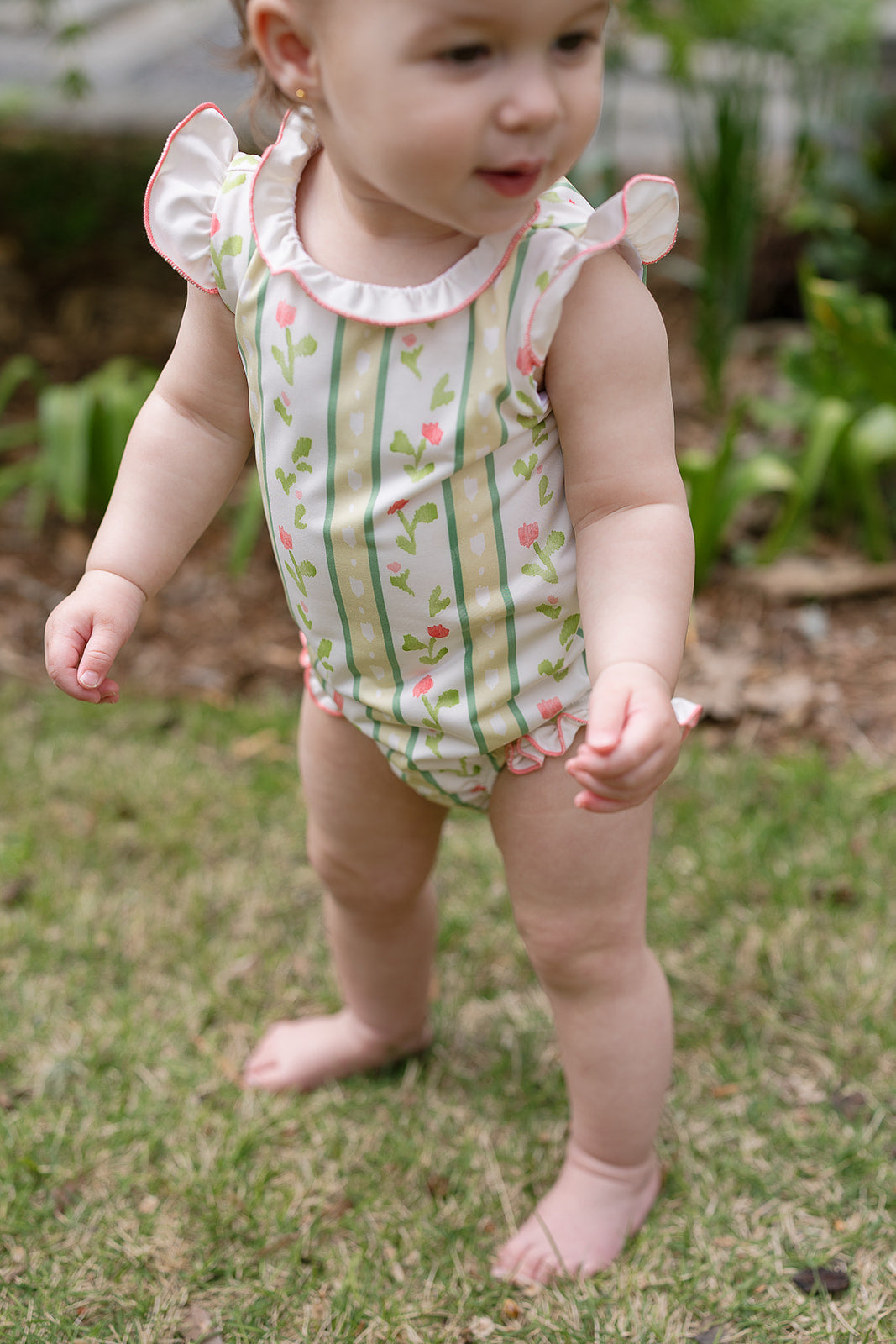 Bingley Suit in Vivian Stripe In Daffodil